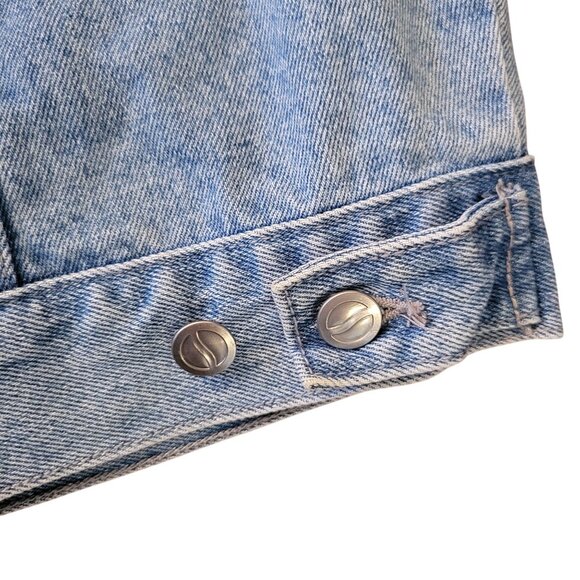 Vintage Pepsi Denim Jacket M Cotton Trucker Light Wash Blue Jean Retro Collectib - Picture 5 of 6